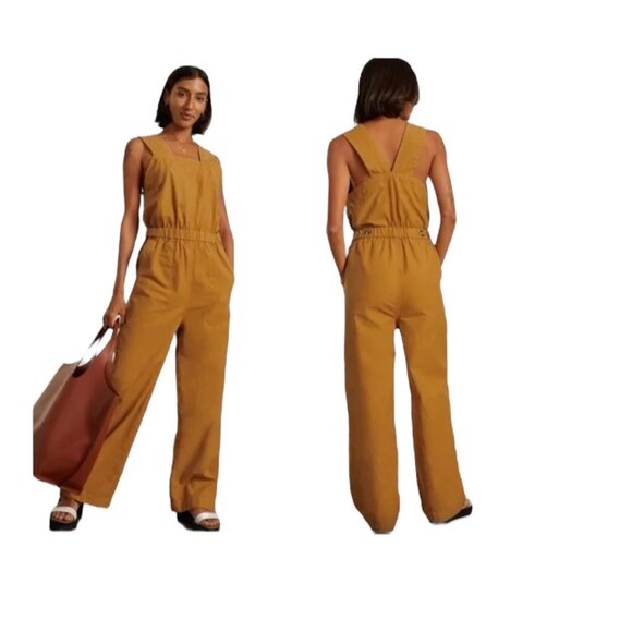 Everlane Womens Jumpsuit Organic Cotton Rust Size 6 Relaxed Fit Casual Wear - Picture 3 of 14